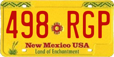 NM license plate 498RGP