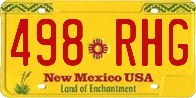 NM license plate 498RHG