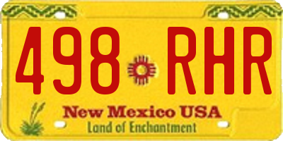 NM license plate 498RHR