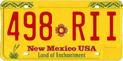 NM license plate 498RII