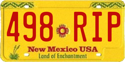 NM license plate 498RIP