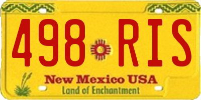 NM license plate 498RIS