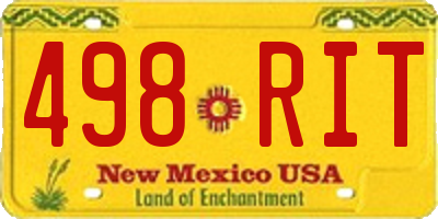 NM license plate 498RIT