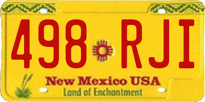 NM license plate 498RJI