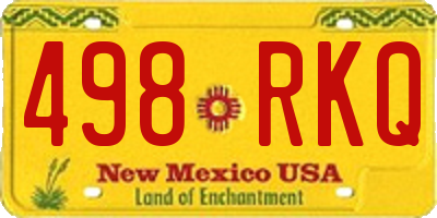 NM license plate 498RKQ