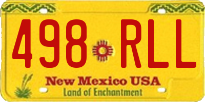 NM license plate 498RLL