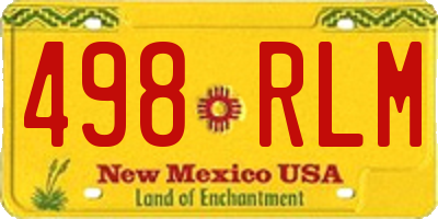 NM license plate 498RLM