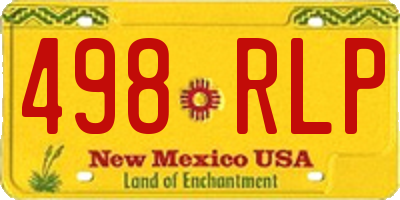 NM license plate 498RLP