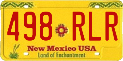 NM license plate 498RLR