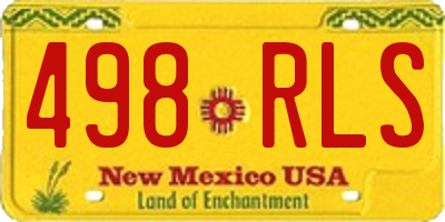 NM license plate 498RLS