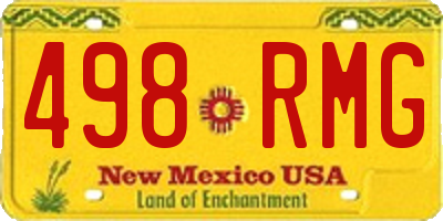 NM license plate 498RMG