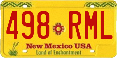 NM license plate 498RML
