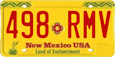 NM license plate 498RMV