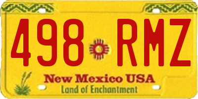 NM license plate 498RMZ
