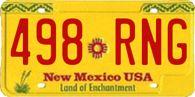 NM license plate 498RNG