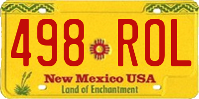 NM license plate 498ROL