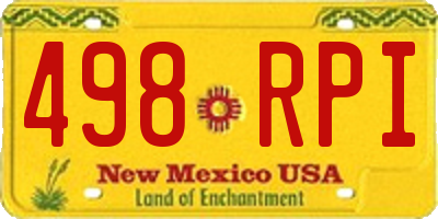 NM license plate 498RPI