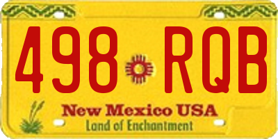 NM license plate 498RQB