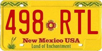 NM license plate 498RTL