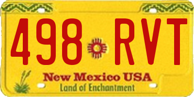 NM license plate 498RVT