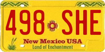 NM license plate 498SHE