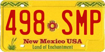NM license plate 498SMP