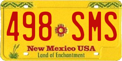 NM license plate 498SMS