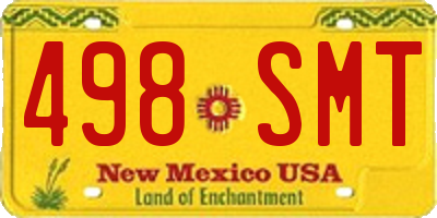 NM license plate 498SMT
