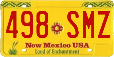 NM license plate 498SMZ