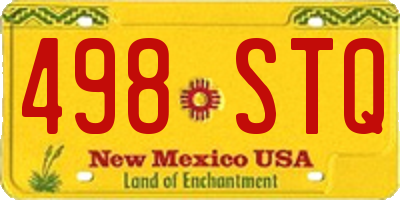 NM license plate 498STQ