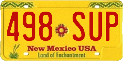 NM license plate 498SUP