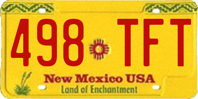 NM license plate 498TFT