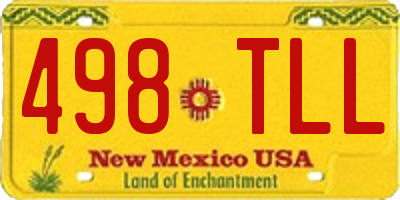 NM license plate 498TLL
