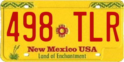 NM license plate 498TLR