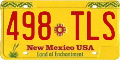 NM license plate 498TLS