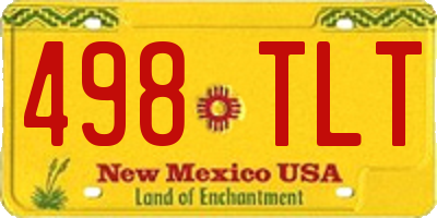 NM license plate 498TLT
