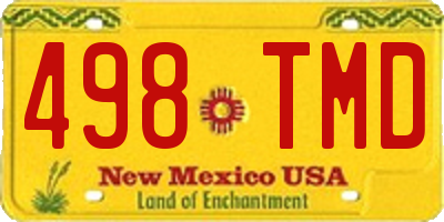 NM license plate 498TMD