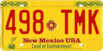 NM license plate 498TMK
