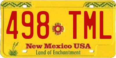 NM license plate 498TML