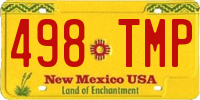 NM license plate 498TMP