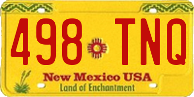 NM license plate 498TNQ