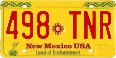 NM license plate 498TNR