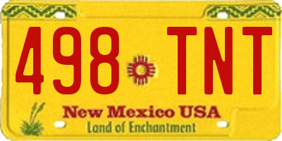 NM license plate 498TNT