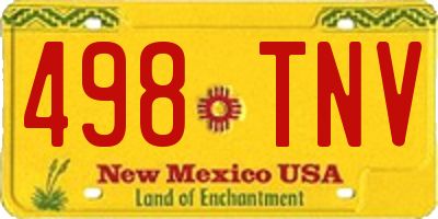 NM license plate 498TNV