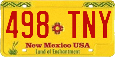 NM license plate 498TNY