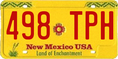 NM license plate 498TPH