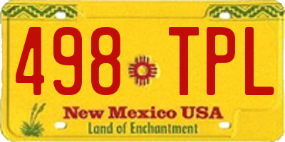 NM license plate 498TPL