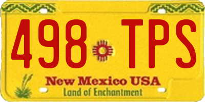 NM license plate 498TPS