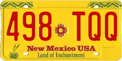 NM license plate 498TQQ