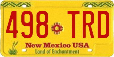 NM license plate 498TRD